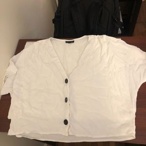 TopShop - Oversized crepe crop top US6